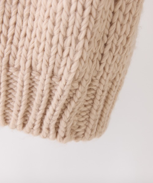 Seemi. byNICECLAUP（ シーミーバイナイスクラップ）の「【Seemi.】ZIPニットパーカー（ニット/セーター・レディース・ピンクベージュ/ブラック/オフホワイト・FREE）」の9枚目の写真