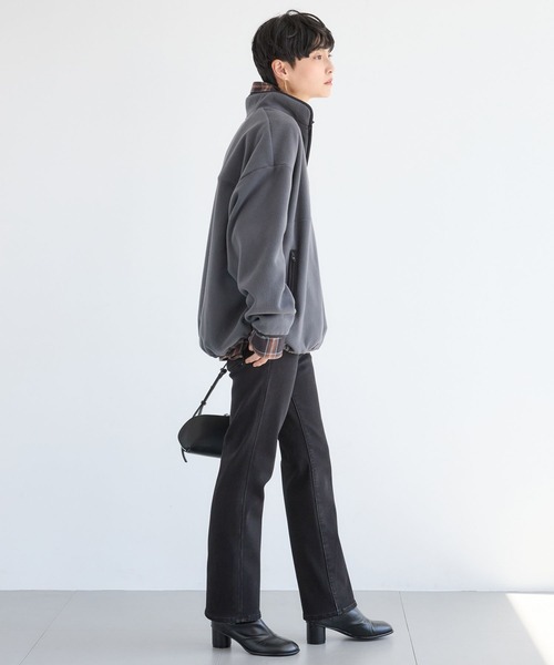 BARNYARDSTORM（バンヤードストーム）の「BARNYARDSTORM / フリースハーフZIPブルゾン / マシンウォッシャブル（ブルゾン・レディース・チャコール/カーキ/レッド・FREE）」の8枚目の写真