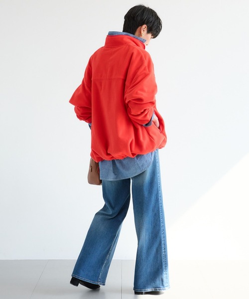 BARNYARDSTORM（バンヤードストーム）の「BARNYARDSTORM / フリースハーフZIPブルゾン / マシンウォッシャブル（ブルゾン・レディース・チャコール/カーキ/レッド・FREE）」の17枚目の写真