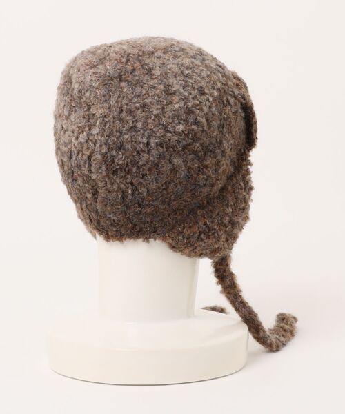 Burner(バーナー)の「【OKUOKU 0909】耳あて付き ニット帽 oku-bosi-4-19(ニットキャップ/ビーニー・レディース・ダークブラック/ブラウン系その他/パープル系その他/ライトグレー・FREE)」の11枚目の写真