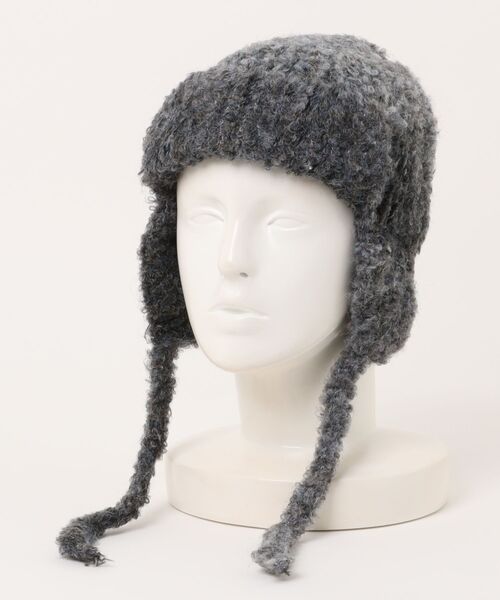 Burner(バーナー)の「【OKUOKU 0909】耳あて付き ニット帽 oku-bosi-4-19(ニットキャップ/ビーニー・レディース・ダークブラック/ブラウン系その他/パープル系その他/ライトグレー・FREE)」の13枚目の写真