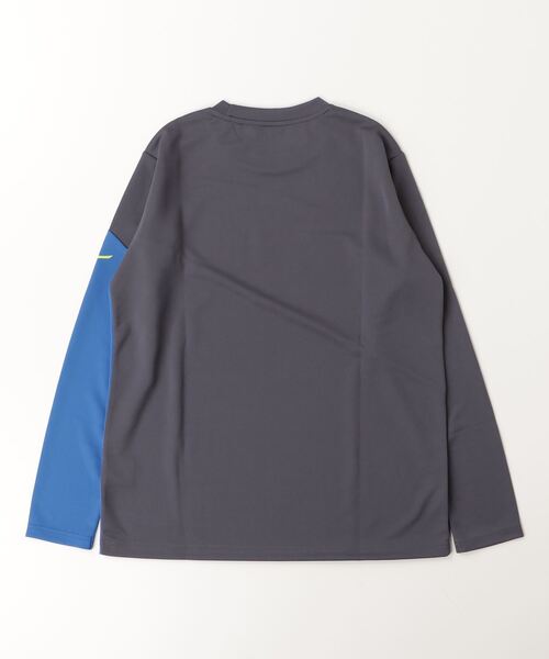 MIZUNO（ミズノ　）の「ミズノ  JR長袖ガチTシャツ（Tシャツ/カットソー・キッズ・グレー/ブラック×レッド・130cm/140cm/150cm/160cm）」の3枚目の写真