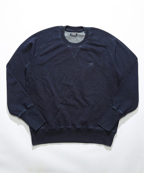 TMT（ティーエムティー）の「PULL OVER SWEAT（BLACK）（スウェット・メンズ・ライトインディゴブルー/インディゴブルー/ライトグレー/グレー/サックスブルー/ブラック・MEDIUM/LARGE/X-LARGE）」の6枚目の写真