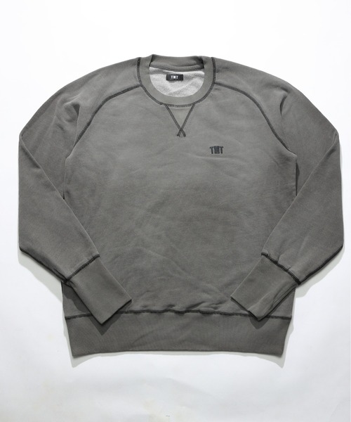 TMT（ティーエムティー）の「PULL OVER SWEAT（BLACK）（スウェット・メンズ・ライトインディゴブルー/インディゴブルー/ライトグレー/グレー/サックスブルー/ブラック・MEDIUM/LARGE/X-LARGE）」の3枚目の写真