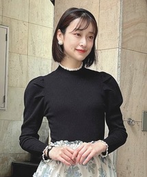 an another angelus | 配色レースリブニットプルオーバー(ニット/セーター)