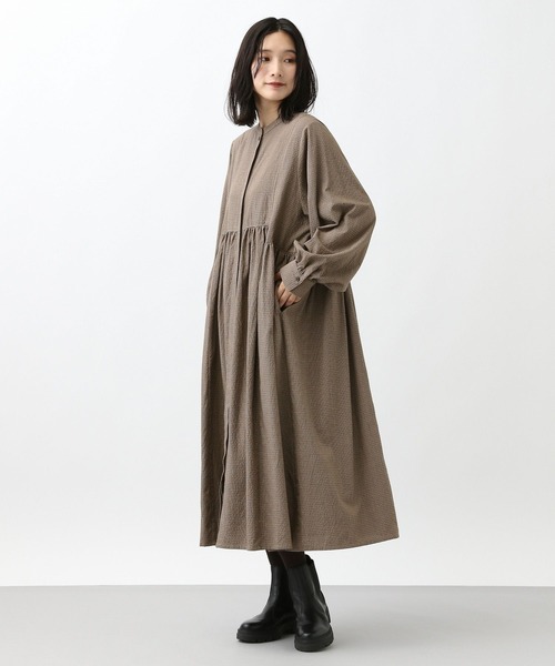 studio CLIP（スタディオクリップ）の「《natural by clip》サッカー前開きワンピース[プチサイズあり]（ワンピース・レディース・ブラック/その他1・FREE/PF）」の7枚目の写真