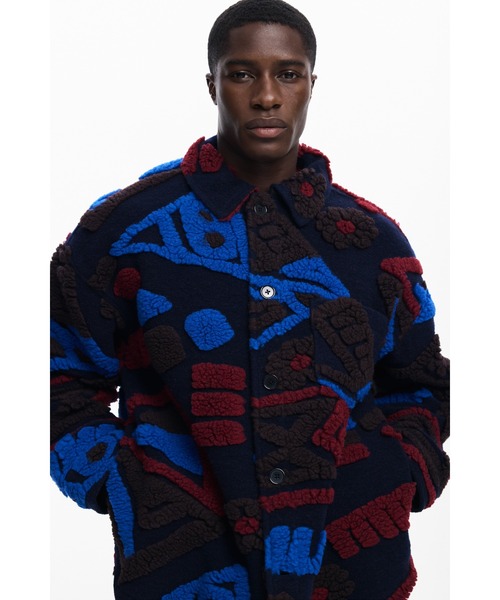 Desigual（デシグアル）の「レリーフ加工のエスニックジャケット（その他アウター・メンズ・ブルー・S/M/L）」の7枚目の写真