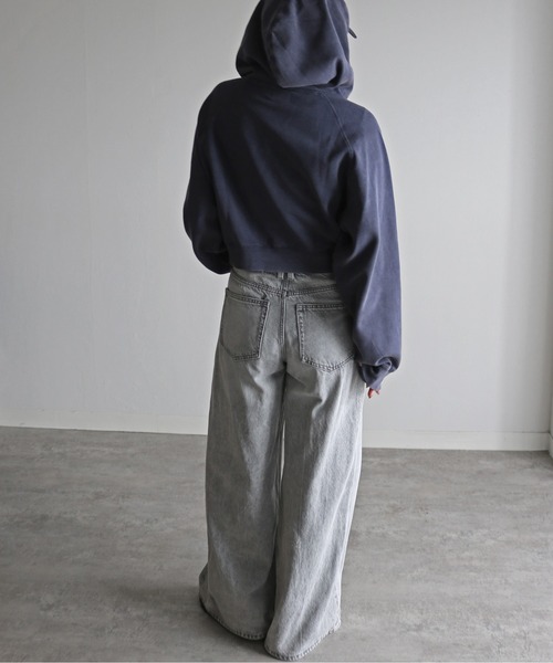 COURO（コウロ）の「スノーウォッシュ加工ダブルジップパーカー（パーカー・レディース・ネイビー/ブラック・FREE）」の13枚目の写真