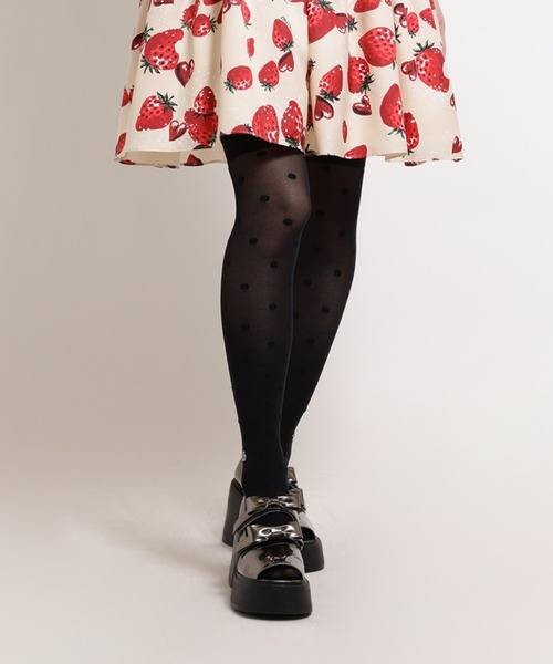 MILK（ミルク）の「ドット ニーハイソックス（ソックス/靴下・レディース・B/A・FREE）」の2枚目の写真