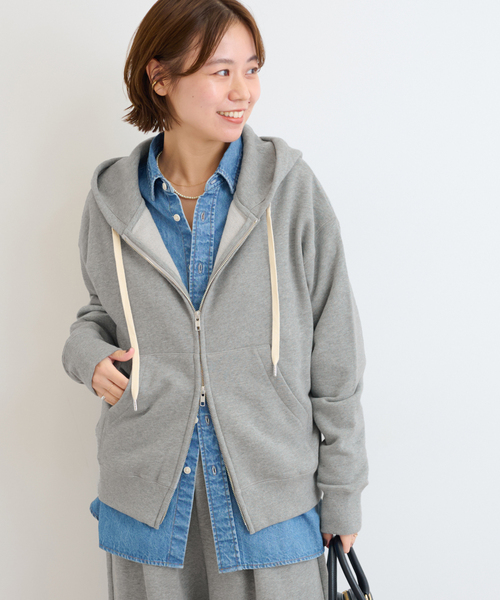 JOURNAL STANDARD relume（ジャーナルスタンダード　レリューム）の「フーディスウェット（パーカー・レディース・チャコールグレー/ブラック・FREE）」の3枚目の写真