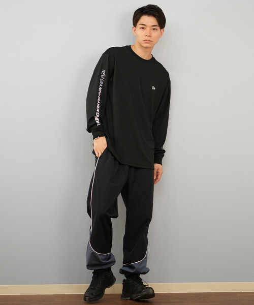 NEW ERA(ニューエラ)の「NEW ERA/ニューエラ 長袖 テック Tシャツ Speed Logo パフォーマンスアパレル ロンT 14674823/14674824(Tシャツ/カットソー・メンズ・ホワイト/ブラック・M/L/XL/2XL)」の7枚目の写真