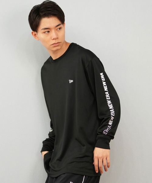 NEW ERA(ニューエラ)の「NEW ERA/ニューエラ 長袖 テック Tシャツ Speed Logo パフォーマンスアパレル ロンT 14674823/14674824(Tシャツ/カットソー・メンズ・ホワイト/ブラック・M/L/XL/2XL)」の8枚目の写真