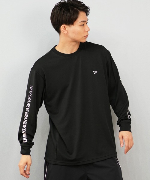NEW ERA(ニューエラ)の「NEW ERA/ニューエラ 長袖 テック Tシャツ Speed Logo パフォーマンスアパレル ロンT 14674823/14674824(Tシャツ/カットソー・メンズ・ホワイト/ブラック・M/L/XL/2XL)」の12枚目の写真