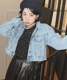 Ampirula（アンピルーラ）の「ショート丈 デニムジャケット 秋 冬（デニムジャケット）」