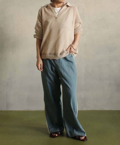 BITTOKO(ビットコ)の「サイドWジップデニムパンツ(デニムパンツ・レディース・ブラック/ブルー・SMALL/MEDIUM)」の6枚目の写真