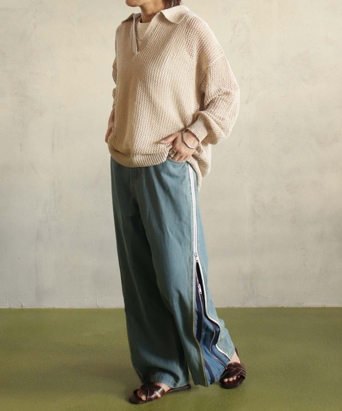 BITTOKO(ビットコ)の「サイドWジップデニムパンツ(デニムパンツ・レディース・ブラック/ブルー・SMALL/MEDIUM)」の10枚目の写真