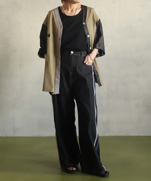 BITTOKO(ビットコ)の「サイドWジップデニムパンツ(デニムパンツ・レディース・ブラック/ブルー・SMALL/MEDIUM)」の15枚目の写真