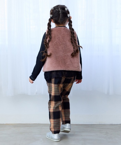 MARKEY'S（マーキーズ）の「無地ファーベスト（ベスト・キッズ・モカ/ピンク/ライトブルー・100/150/140/110/90/80/130/120）」の7枚目の写真