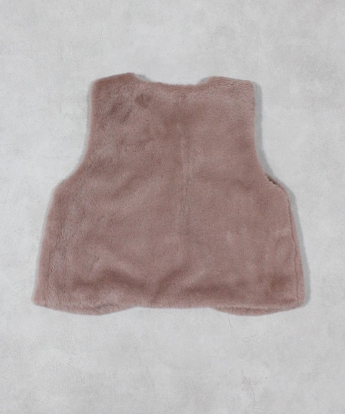 MARKEY'S（マーキーズ）の「無地ファーベスト（ベスト・キッズ・モカ/ピンク/ライトブルー・100/150/140/110/90/80/130/120）」の9枚目の写真