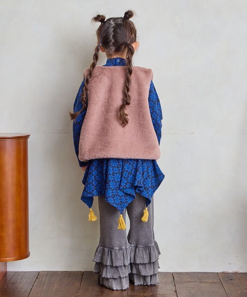 MARKEY'S（マーキーズ）の「無地ファーベスト（ベスト・キッズ・モカ/ピンク/ライトブルー・100/150/140/110/90/80/130/120）」の18枚目の写真