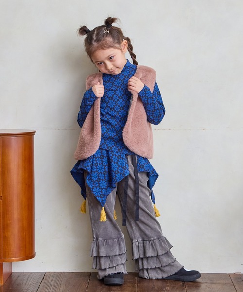 MARKEY'S（マーキーズ）の「無地ファーベスト（ベスト・キッズ・モカ/ピンク/ライトブルー・100/150/140/110/90/80/130/120）」の15枚目の写真