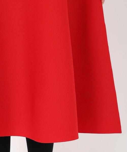 STRAWBERRY-FIELDS（ストロベリーフィールズ）の「ポーツポリー_フレアーニットスカート（スカート・レディース・レッド/ブラック・2）」の8枚目の写真