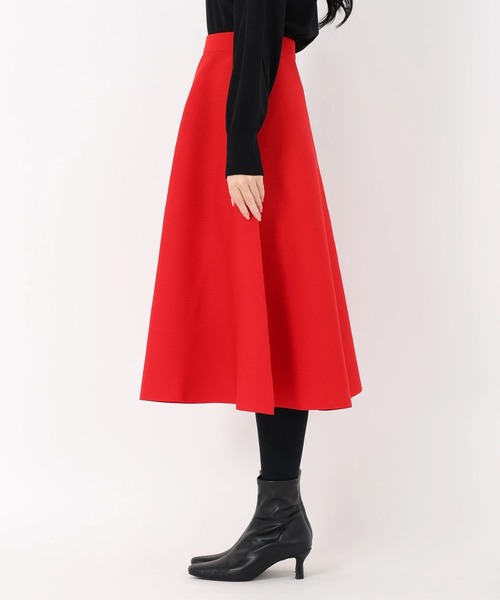 STRAWBERRY-FIELDS（ストロベリーフィールズ）の「ポーツポリー_フレアーニットスカート（スカート・レディース・レッド/ブラック・2）」の4枚目の写真