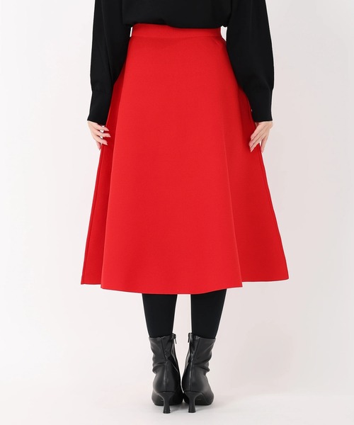 STRAWBERRY-FIELDS（ストロベリーフィールズ）の「ポーツポリー_フレアーニットスカート（スカート・レディース・レッド/ブラック・2）」の5枚目の写真