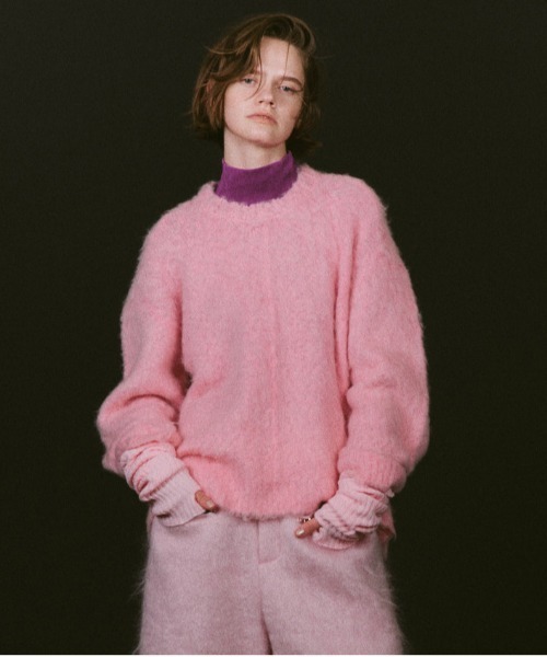 MAISON SPECIAL(メゾンスペシャル)の「Slub Brush Knit Pullover / スラブブラッシュニットプルオーバー(ニット/セーター・レディース・ブラック/ブルー/ホワイト/ピンク/イエロー・FREE)」の5枚目の写真