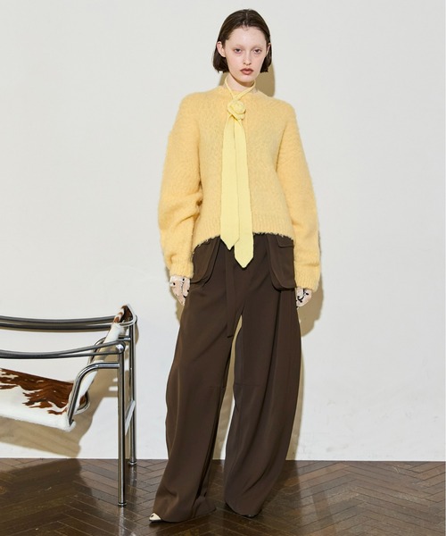 MAISON SPECIAL(メゾンスペシャル)の「Slub Brush Knit Pullover / スラブブラッシュニットプルオーバー(ニット/セーター・レディース・ブラック/ブルー/ホワイト/ピンク/イエロー・FREE)」の10枚目の写真