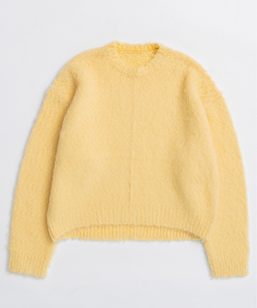MAISON SPECIAL(メゾンスペシャル)の「Slub Brush Knit Pullover / スラブブラッシュニットプルオーバー(ニット/セーター・レディース・ブラック/ブルー/ホワイト/ピンク/イエロー・FREE)」の19枚目の写真