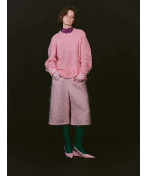 MAISON SPECIAL(メゾンスペシャル)の「Slub Brush Knit Pullover / スラブブラッシュニットプルオーバー(ニット/セーター・レディース・ブラック/ブルー/ホワイト/ピンク/イエロー・FREE)」の7枚目の写真
