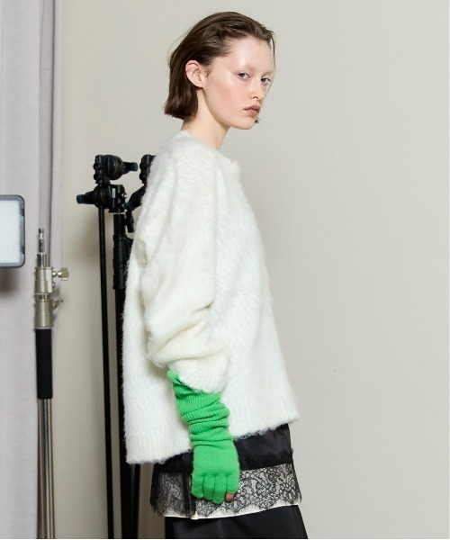 MAISON SPECIAL(メゾンスペシャル)の「Slub Brush Knit Pullover / スラブブラッシュニットプルオーバー(ニット/セーター・レディース・ブラック/ブルー/ホワイト/ピンク/イエロー・FREE)」の11枚目の写真