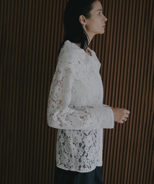 【新品】MANOF/ LACE COLLAR SHIRT お値下げしました！ LACE COLLAR SHIRT（シャツ/ブラウス）｜MANOF（マノフ）の
