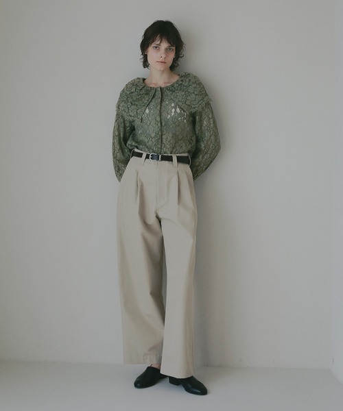 LACE COLLAR SHIRT（シャツ/ブラウス）｜MANOF（マノフ）の