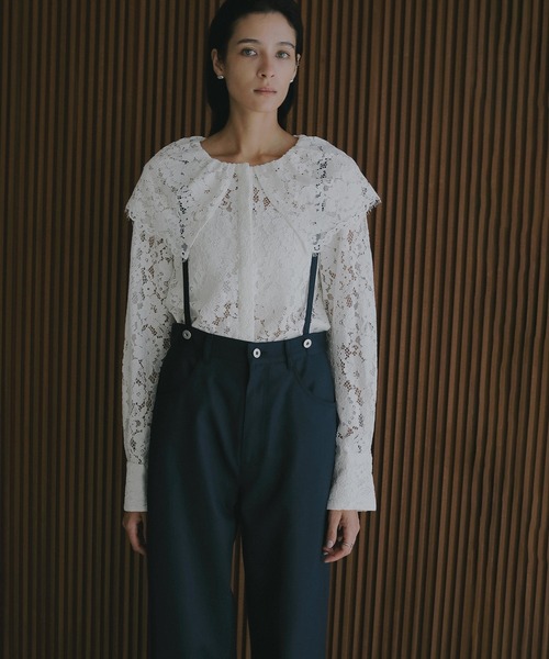 【新品】MANOF/ LACE COLLAR SHIRT お値下げしました！ LACE COLLAR SHIRT（シャツ/ブラウス）｜MANOF（マノフ）の