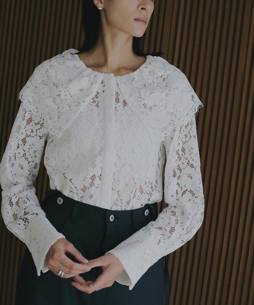 LACE COLLAR SHIRT（シャツ/ブラウス）｜MANOF（マノフ）の