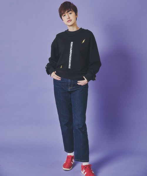 JACKROSE（ジャックローズ）の「YOIDORE 雷様 ｸﾙｰﾈｯｸｽｳｪｯﾄ（スウェット・メンズ・ライトグレー/ブラック・XL/L/M）」の10枚目の写真