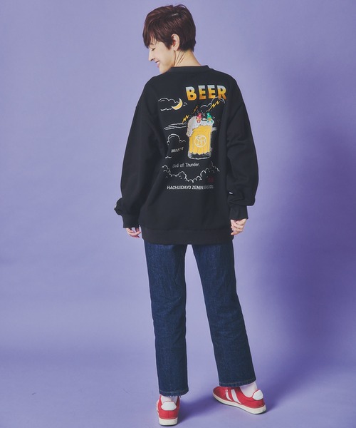 JACKROSE（ジャックローズ）の「YOIDORE 雷様 ｸﾙｰﾈｯｸｽｳｪｯﾄ（スウェット・メンズ・ライトグレー/ブラック・XL/L/M）」の13枚目の写真