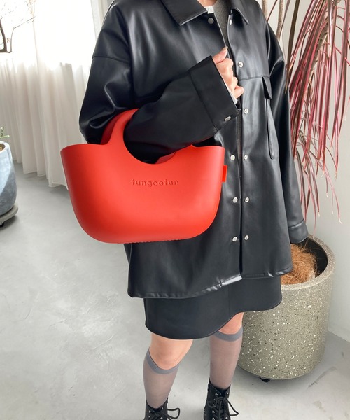 ORiental TRaffic（オリエンタルトラフィック）の「EVA バスケット トートバッグ /G-0026（トートバッグ・レディース・レッド/ブルー/ベージュ・ﾌﾘ-）」の3枚目の写真