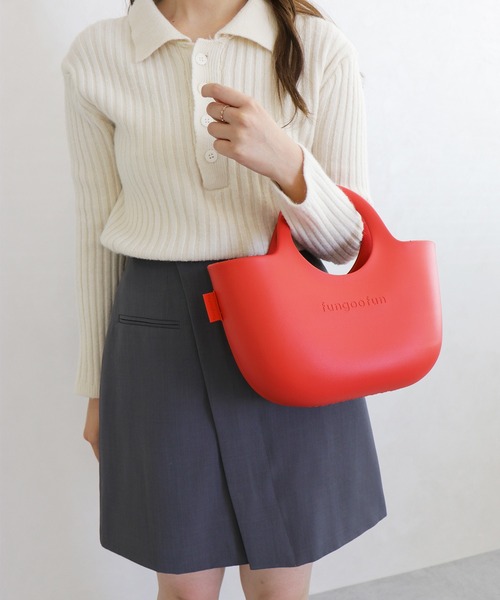 ORiental TRaffic（オリエンタルトラフィック）の「EVA バスケット トートバッグ /G-0026（トートバッグ・レディース・レッド/ブルー/ベージュ・ﾌﾘ-）」の11枚目の写真