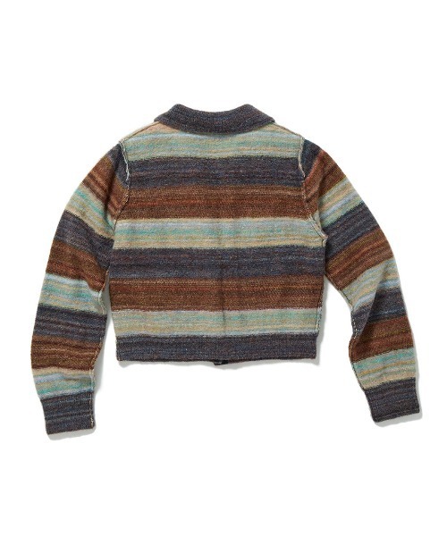 PERVERZE（パーバーズ）の「Striped Knit Shirts（ニット/セーター・レディース・ブラウン/グレー・FREE）」の4枚目の写真