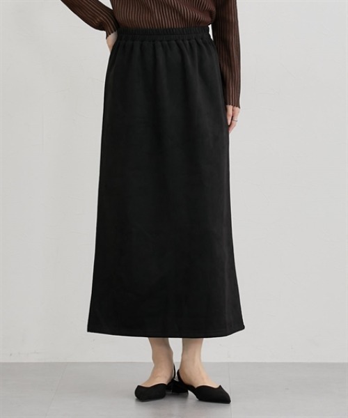 nissen（ニッセン）の「フェイクスエードナロースカート【セットアップ対応】（スカート・レディース・グレー/ブラック/アイボリー/ブラウン・LL/M/L）」の5枚目の写真