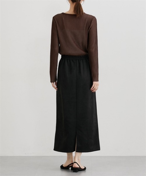 nissen（ニッセン）の「フェイクスエードナロースカート【セットアップ対応】（スカート・レディース・グレー/ブラック/アイボリー/ブラウン・LL/M/L）」の20枚目の写真