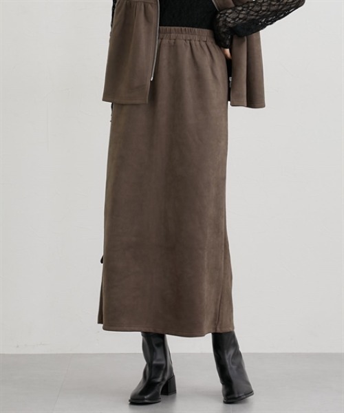 nissen（ニッセン）の「フェイクスエードナロースカート【セットアップ対応】（スカート・レディース・グレー/ブラック/アイボリー/ブラウン・LL/M/L）」の17枚目の写真