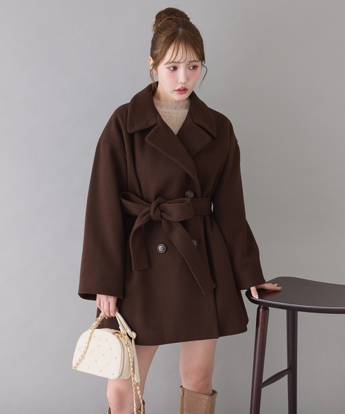⭕️セール中⭕️ビックカラーPコート　MT Rブラウン　美品 ピーコート（条件：ブラウン系、在庫無し含む）| ファッション通販