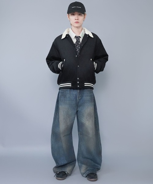 SPINNS（スピンズ）の「短丈コーデュロイスタジャン/襟付き/ショート丈/ユニセックス（ブルゾン・メンズ・ブラック系その他/ブラウン系その他/ブルー系その他/グリーン系その他・ONESIZE）」の11枚目の写真