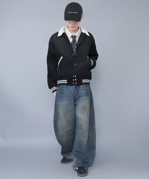 SPINNS（スピンズ）の「短丈コーデュロイスタジャン/襟付き/ショート丈/ユニセックス（ブルゾン・メンズ・ブラック系その他/ブラウン系その他/ブルー系その他/グリーン系その他・ONESIZE）」の10枚目の写真