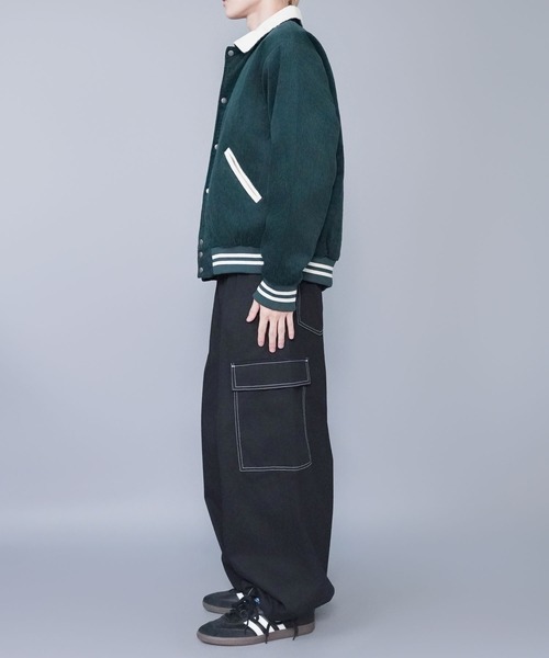 SPINNS（スピンズ）の「短丈コーデュロイスタジャン/襟付き/ショート丈/ユニセックス（ブルゾン・メンズ・ブラック系その他/ブラウン系その他/ブルー系その他/グリーン系その他・ONESIZE）」の17枚目の写真