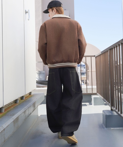 SPINNS（スピンズ）の「短丈コーデュロイスタジャン/襟付き/ショート丈/ユニセックス（ブルゾン・メンズ・ブラック系その他/ブラウン系その他/ブルー系その他/グリーン系その他・ONESIZE）」の9枚目の写真